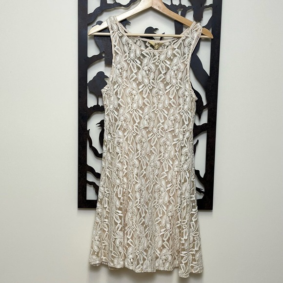 Free People Dresses & Skirts - Free People Miles of Lace Sleeveless Skater Dress Medium